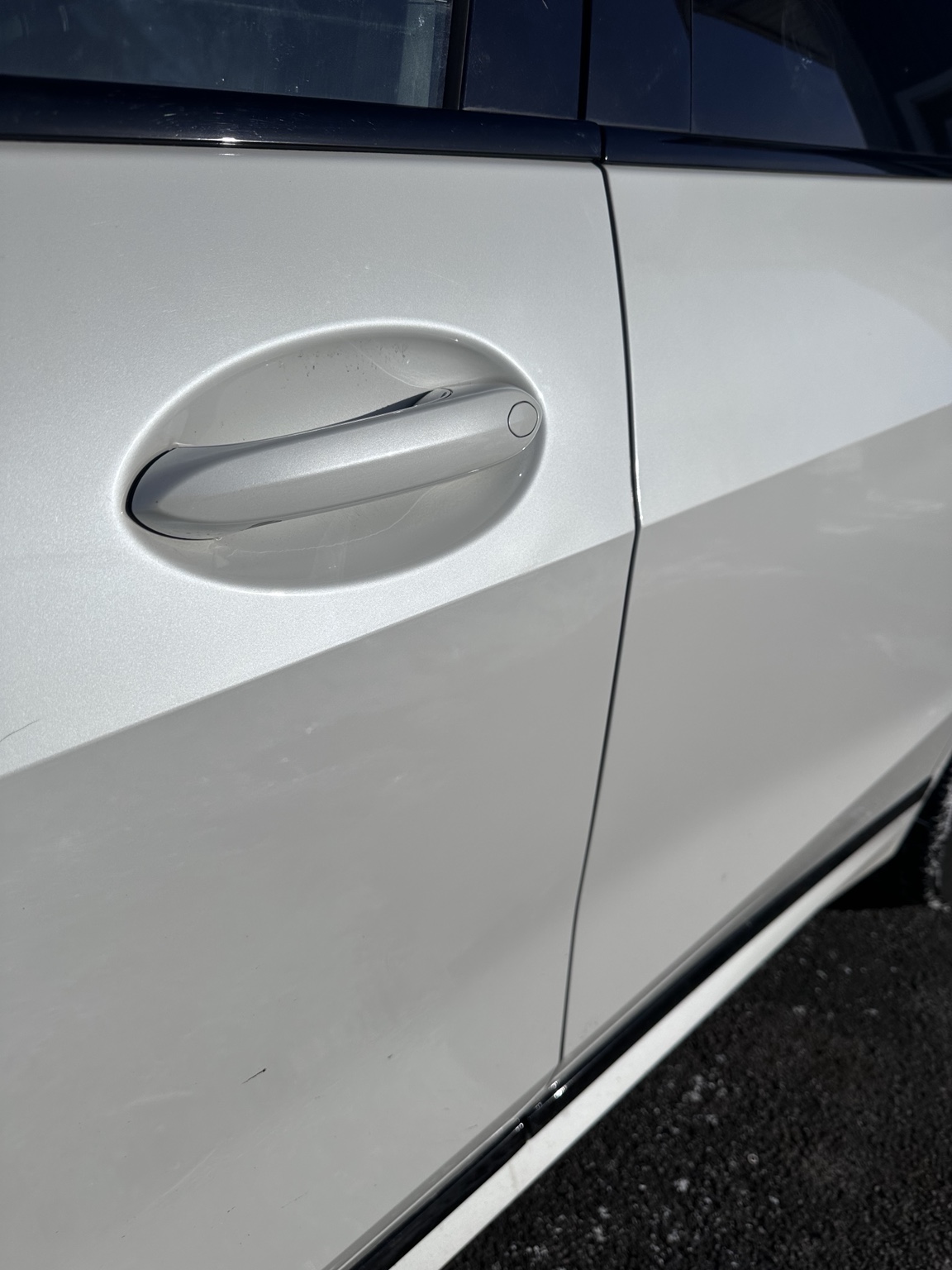 White vehicle PDR after